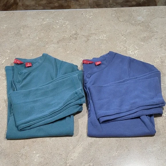 Two EMS Waffle Henley Shirts, M - Picture 14 of 14